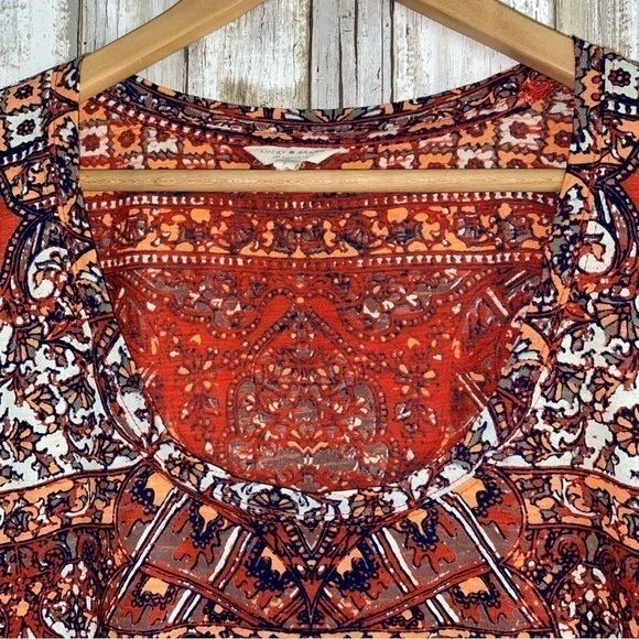 Lucky Brand Orange Floral Tee - Picture 4 of 5